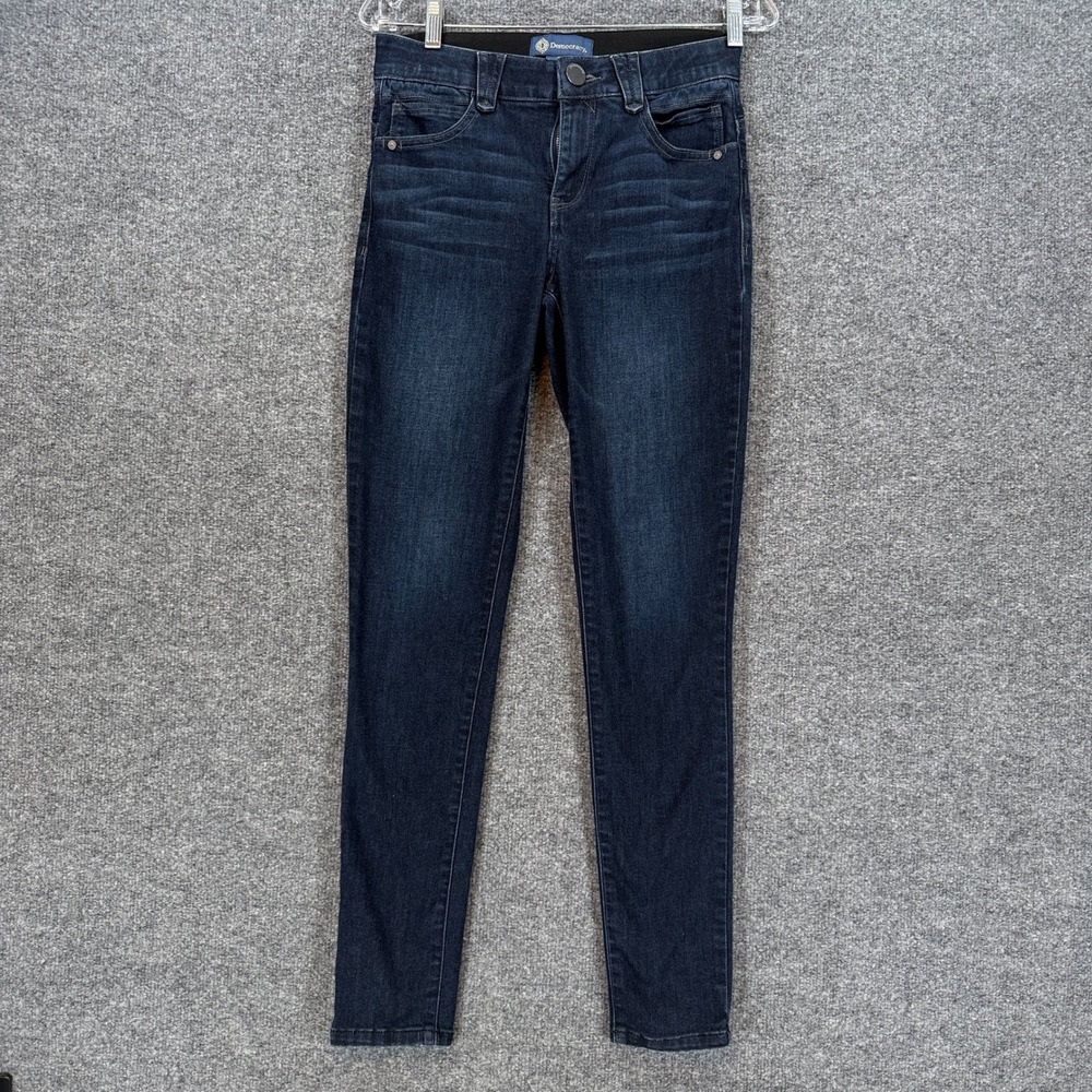 Democracy Jeans Women 4 Blue Dark Ab-solution Skinny Stretch Denim Slimming